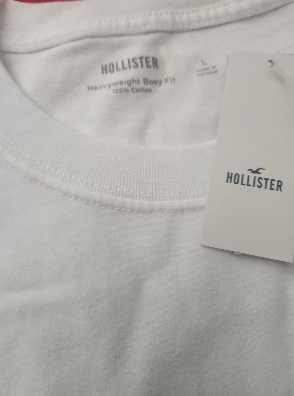 3 Mens Hollister White Tshirts- Large